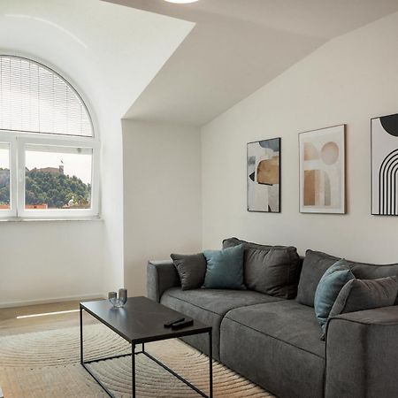 Luxe Penthouse With A Castle View Lublaň Exteriér fotografie